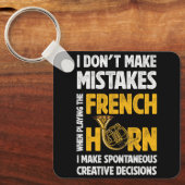 Ich mache keine Fehler, wenn ich Französisch Horn Schlüsselanhänger (Vorderseite)
