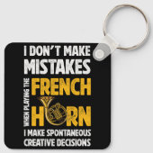 Ich mache keine Fehler, wenn ich Französisch Horn Schlüsselanhänger (Rückseite)