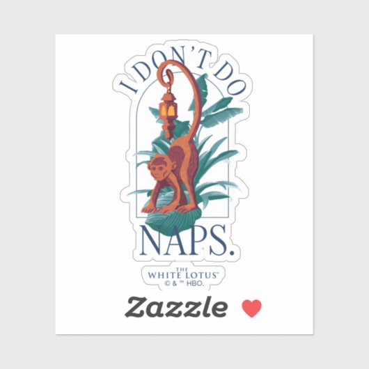 Ich mache keine Nickerchen Affe - Der weiße Lotus Aufkleber (Blatt)