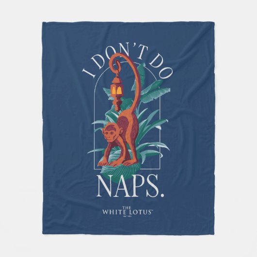 Ich mache keine Nickerchen Affe - Der weiße Lotus Fleecedecke (Vorderseite)