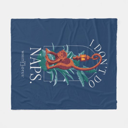 Ich mache keine Nickerchen Affe - Der weiße Lotus Fleecedecke (Vorderseite (Horizontal))