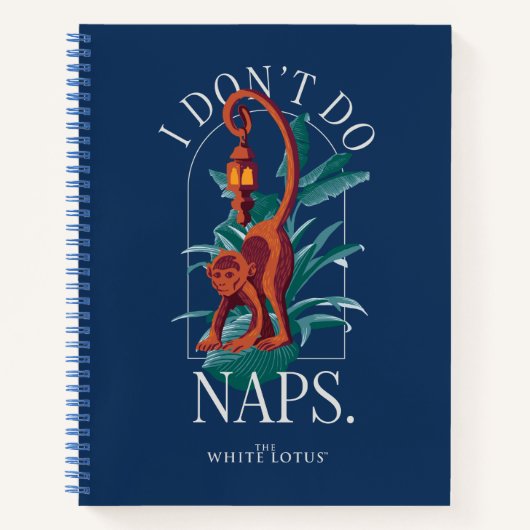 Ich mache keine Nickerchen Affe - Der weiße Lotus Notizblock (Vorderseite)