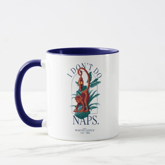 Ich mache keine Nickerchen Affe - Der weiße Lotus Tasse (Links)