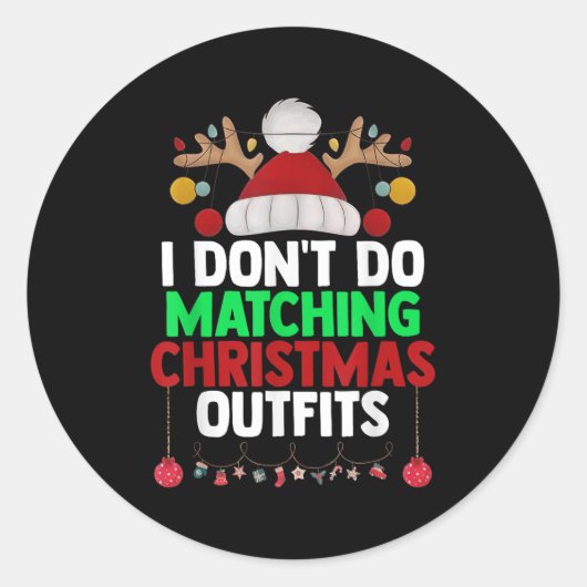 Ich mache keine passenden Weihnachtsartikel für di Runder Aufkleber (Vorderseite)