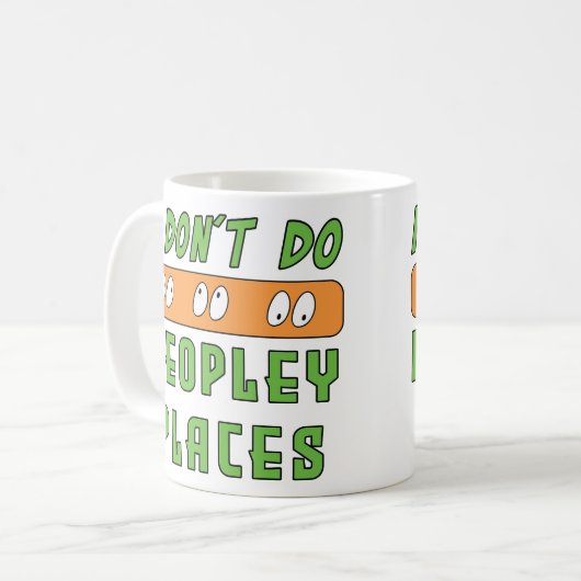 Ich mache keine Peopley Places Kaffeetasse (Vorderseite Links)