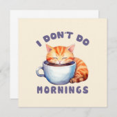 Ich mache keinen Morgen - Niedliche Orangenkatze m (Vorne/Hinten)