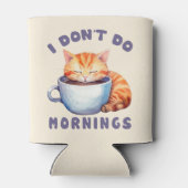 Ich mache keinen Morgen - Niedliche Orangenkatze m Dosenkühler (Rückseite)