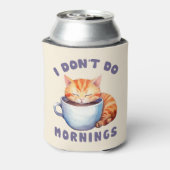 Ich mache keinen Morgen - Niedliche Orangenkatze m Dosenkühler (Kanne Rückseite)