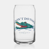 Ich mache keinen Nickerchen-Alligator - Der weiße Dosenglas (Vorderseite)