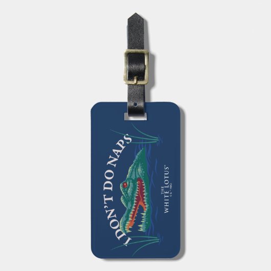 Ich mache keinen Nickerchen-Alligator - Der weiße  Gepäckanhänger (Vorderseite vertikal)