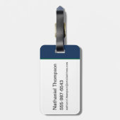 Ich mache keinen Nickerchen-Alligator - Der weiße  Gepäckanhänger (Rückseite vertikal)