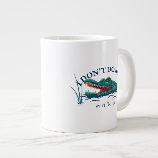 Ich mache keinen Nickerchen-Alligator - Der weiße Jumbo-Tasse (Vorderseite Rechts)