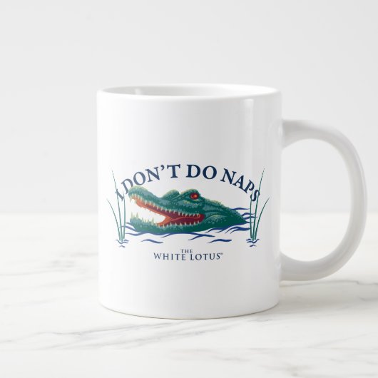 Ich mache keinen Nickerchen-Alligator - Der weiße Jumbo-Tasse (Rechts)