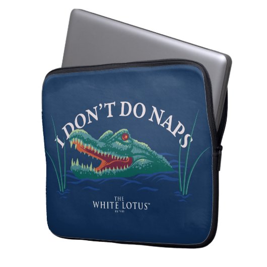 Ich mache keinen Nickerchen-Alligator - Der weiße Laptopschutzhülle (Vorderseite Links)