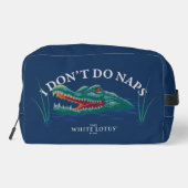 Ich mache keinen Nickerchen-Alligator - Der weiße  Waschbeutel (Rückseite)