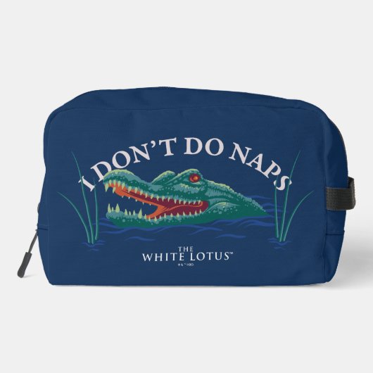 Ich mache keinen Nickerchen-Alligator - Der weiße Waschbeutel (Rückseite)