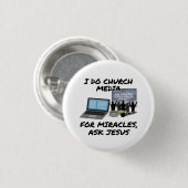 Ich mache Kirchenmedien für Wunder, Frag Jesus, Ki Button (Vorne & Hinten)