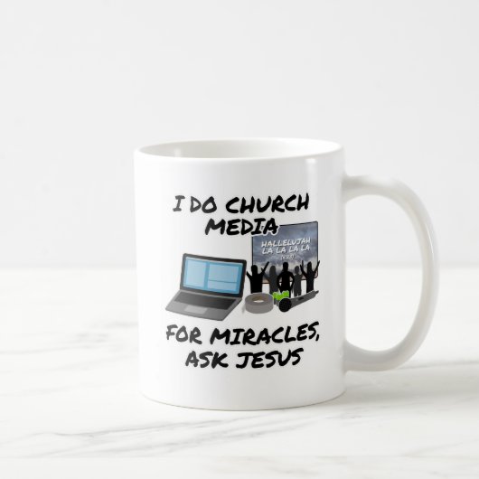 Ich mache Kirchenmedien für Wunder, Frag Jesus, Ki Kaffeetasse (Rechts)