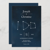 Ich mache Konstellationshochzeit Einladung (Vorne/Hinten)