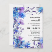 Ich mache 💍 Kornblumen und Lavender Elegance Save The Date (Rückseite)