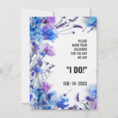 Ich mache 💍 Kornblumen und Lavender Elegance Save The Date (Vorderseite)