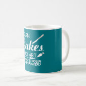 Ich mache Kuchen zu Kunst Kaffeetasse (VorderseiteRechts)