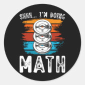 Ich mache Mathe-Fitness-Weightasking-Workout Runder Aufkleber (Vorderseite)