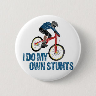 Ich mache mein eigenes Stunts Mountainbike Vintag Button