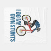 Ich mache mein eigenes Stunts Mountainbike Vintag Fleecedecke (Vorderseite (Horizontal))