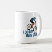 Ich mache mein eigenes Stunts Mountainbike Vintag Kaffeetasse (VorderseiteRechts)