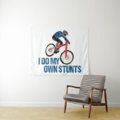 Ich mache mein eigenes Stunts Mountainbike Vintag Wandteppich (Beispiel (Horizontal))