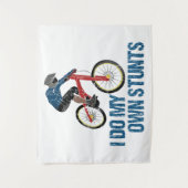 Ich mache mein eigenes Stunts Mountainbike Vintag Wandteppich (Vorderseite)