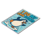 Ich mache mein eigenes Stunts-Pinguin-Notebook Notizblock (Linke Seite)