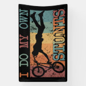 Ich mache meine eigenen Stunts - Mountainbike Banner (Vertikal)