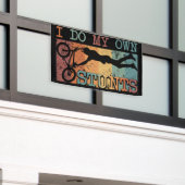 Ich mache meine eigenen Stunts - Mountainbike Banner (Äußeres Gebäude)