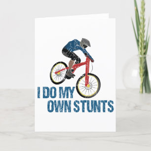 Ich Mache Meine Eigenen Stunts Mountainbiker Vinta Feiertagskarte