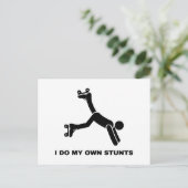 Ich mache meine eigenen Stunts Postkarte (Stehend Vorderseite)