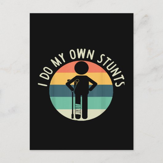 Ich mache meine eigenen Stunts Postkarte (Vorderseite)