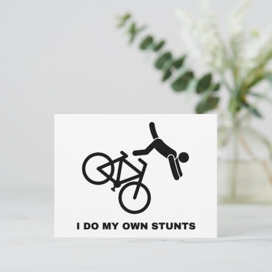 Ich mache meine eigenen Stunts Postkarte (Stehend Vorderseite)