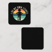 Ich mache meine eigenen Stunts Quadratische Visitenkarte (Vorne/Hinten)