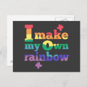 "Ich mache meinen eigenen Regenbogen" farbige Nach Postkarte (Vorne/Hinten)