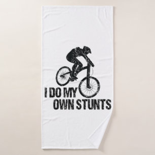 Ich mache meinen eigenen Stunts-Abfahrts-Biken-Fun Badehandtuch