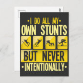 Ich mache meinen eigenen Stunts-Unfall, der Unfäll Postkarte (Vorne/Hinten)
