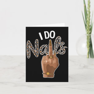 Ich mache Nägel Nail Boss Leopard Nagelkünstler St Karte