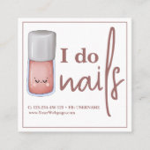 Ich mache Nägel Quadratische Visitenkarte (Vorderseite)