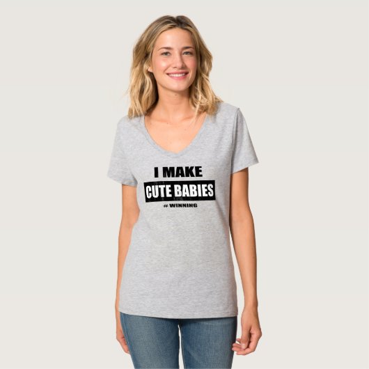 Ich mache Niedliche Babys lustige Junge Mutter Mut T-Shirt (Vorderseite Vollansicht)