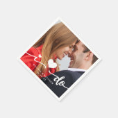 Ich mache Niedliches Herz Foto Hochzeitspapier Nap Serviette (Ecke)