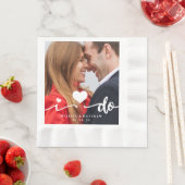 Ich mache Niedliches Herz Foto Hochzeitspapier Nap Serviette (Beispiel)