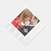Ich mache Niedliches Herz Foto Hochzeitspapier Nap Serviette (Ecke)