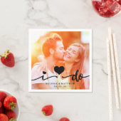 Ich mache Niedliches Herz Foto Hochzeitspapier Nap Serviette (Beispiel)